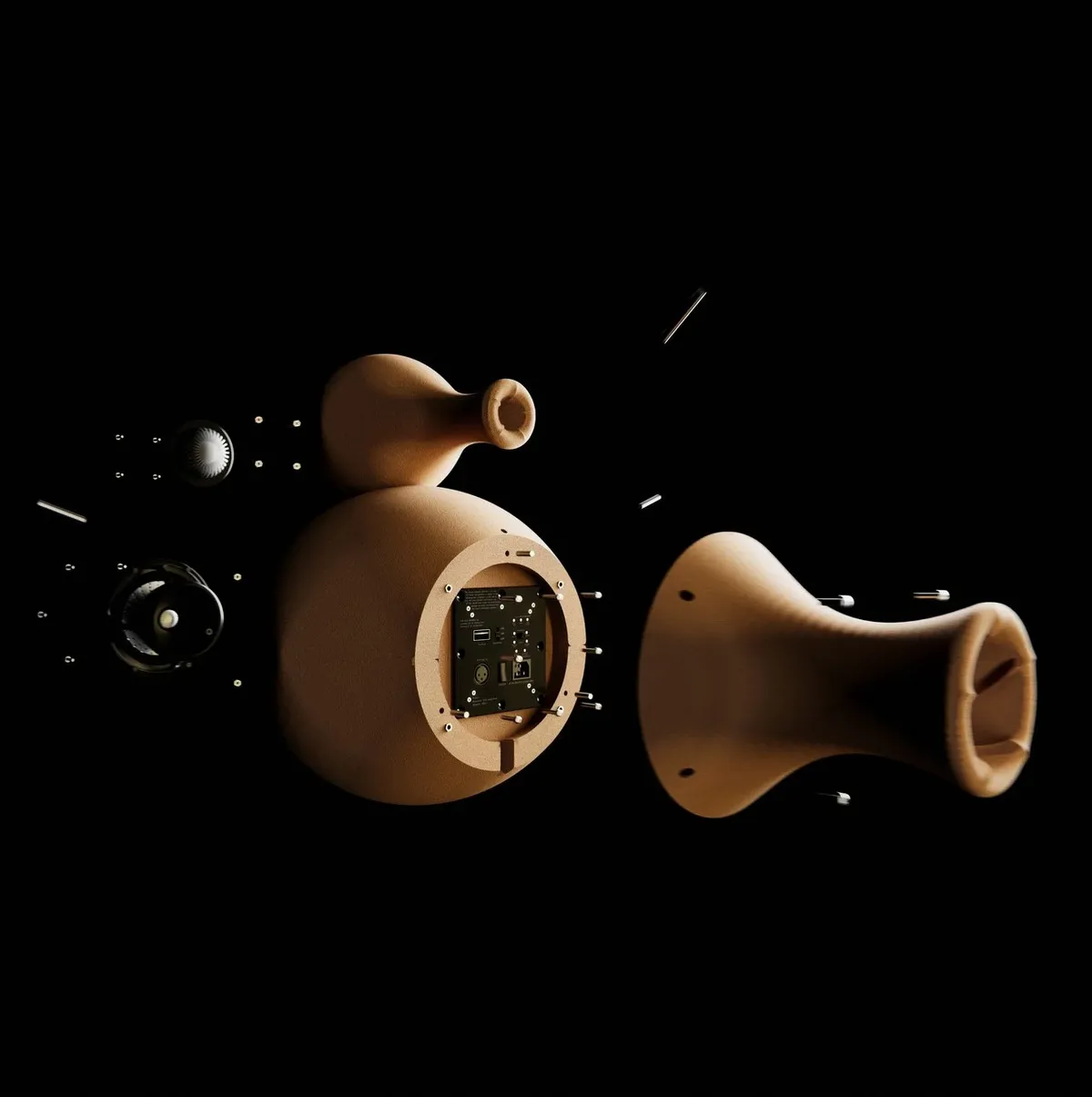 3D Produktvisualisierung einer modernen Holzbox mit minimalistischem Design