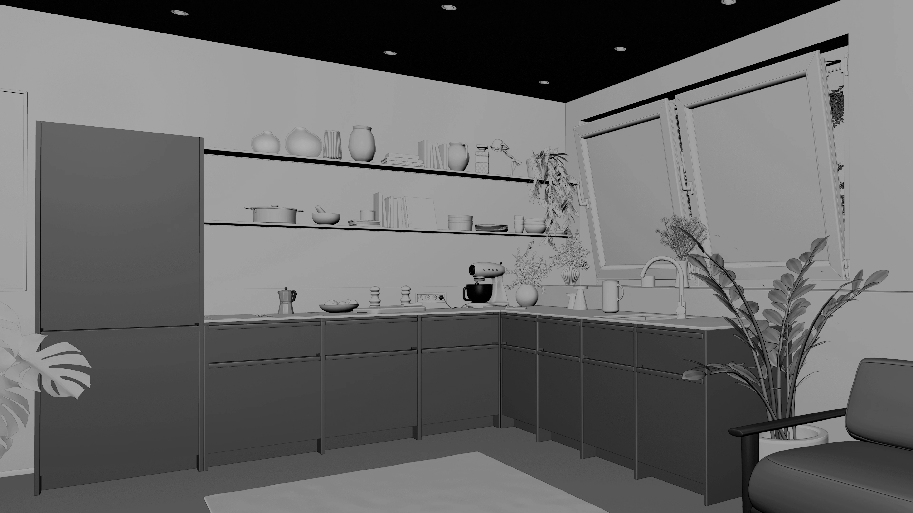 3D visualization comparison - before