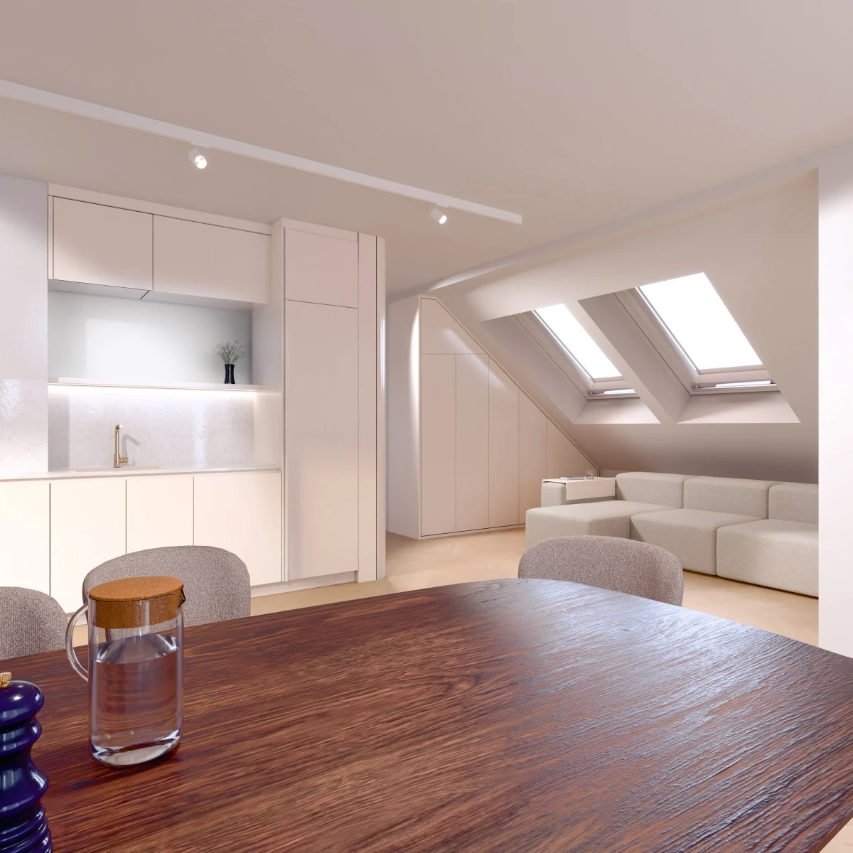 Interior visualization: Wohnraumplanung - Burano Interiors